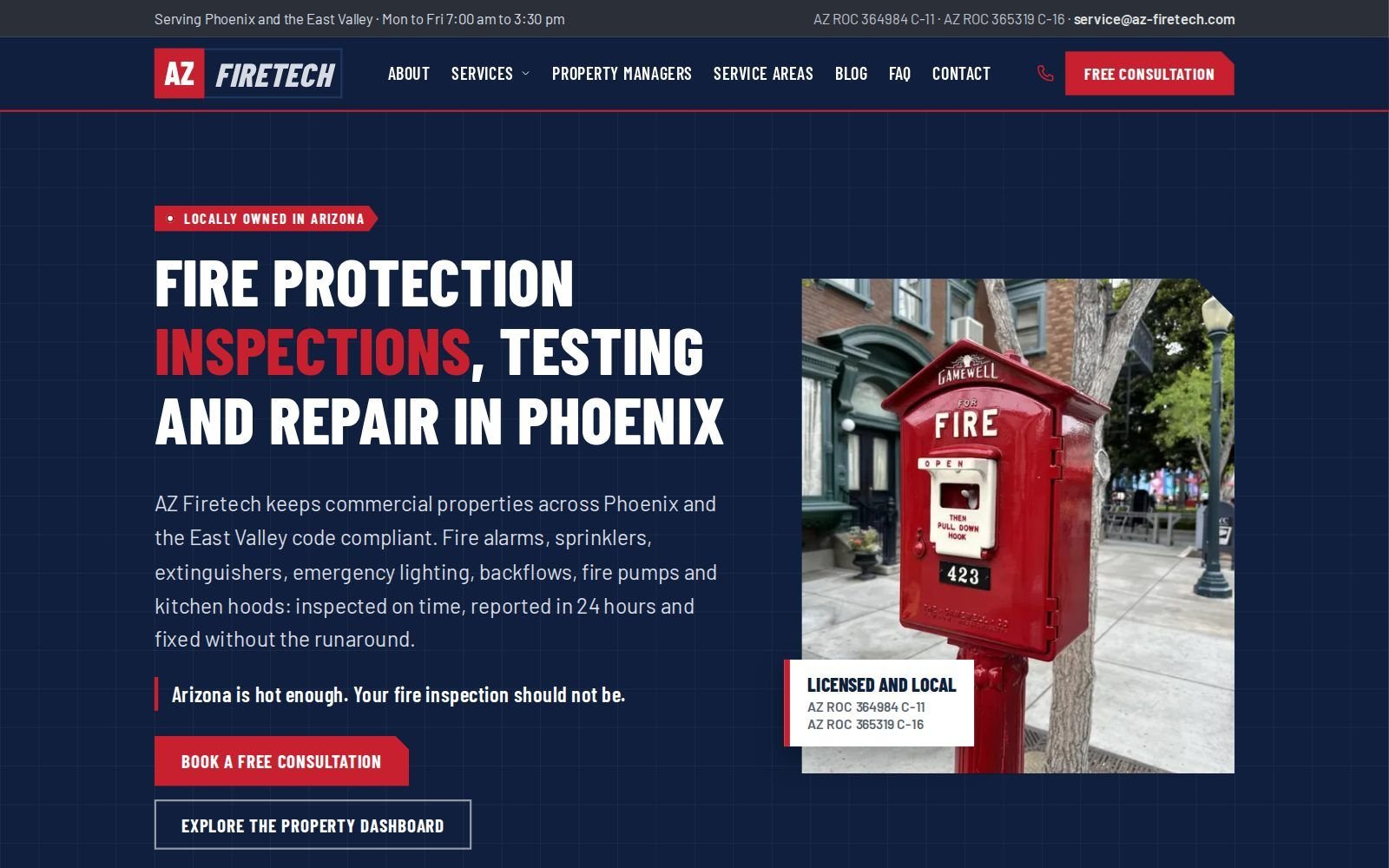 AZ Firetech, New website by Hillary Scott