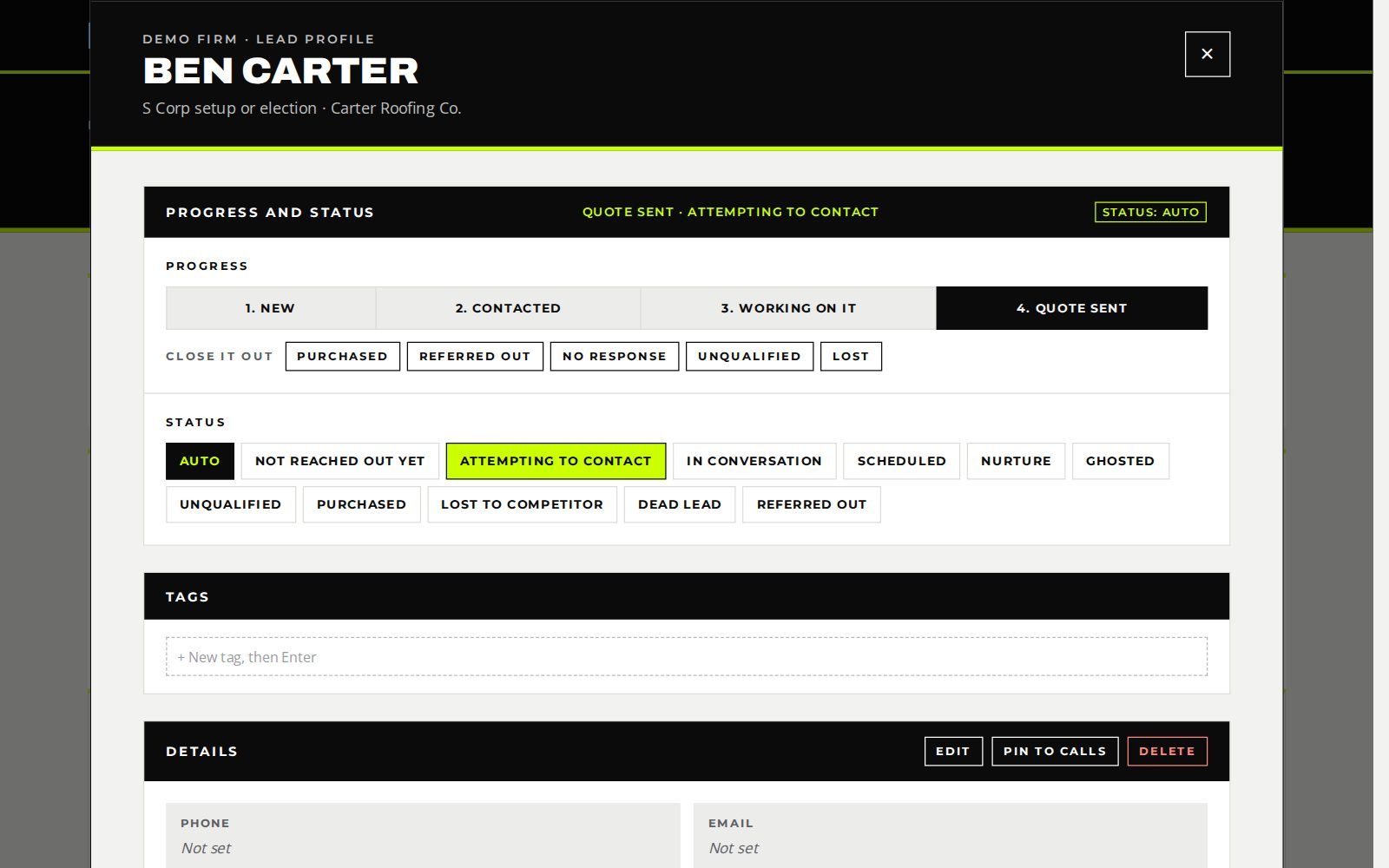 Client Leads Portal, picture 1