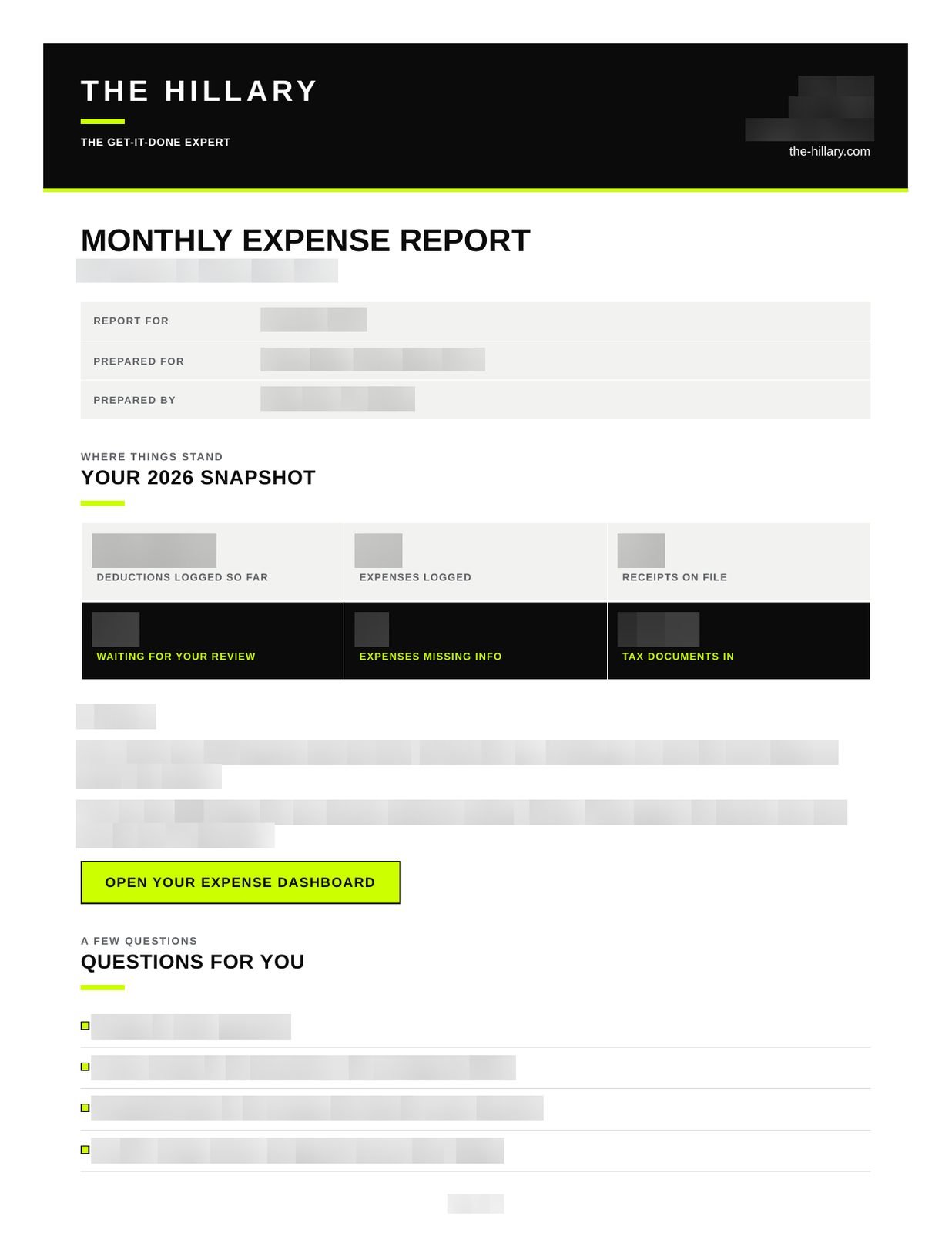 Monthly Expense Report, picture 1
